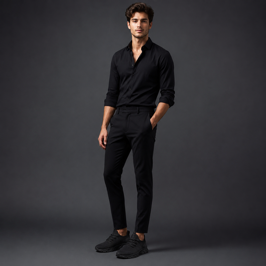 Men's Black Casual Sneakers Noir Vale